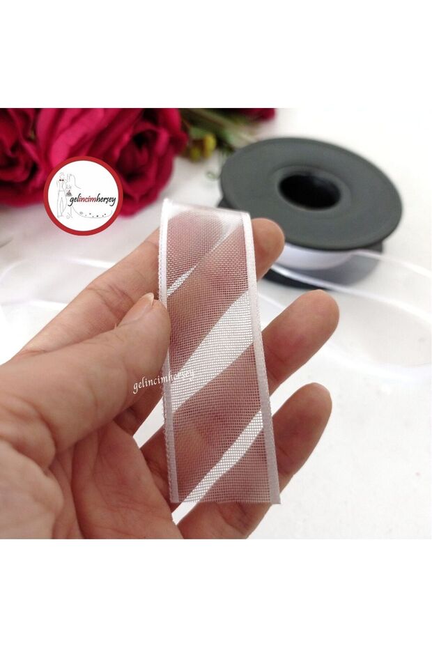 4 m White Organza Ribbon For Decoration