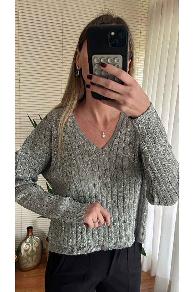 CHANCE COLLECTION V Yaka Simli Triko - 4