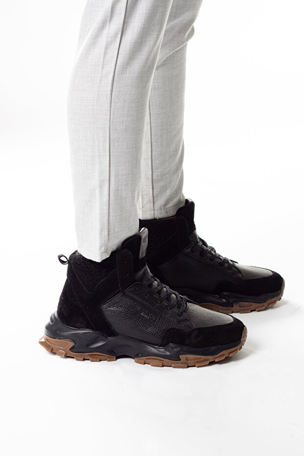 Dmx1001 Genuine Calf Leather Non-Slip and Orthopedic Sole Men's Boots
