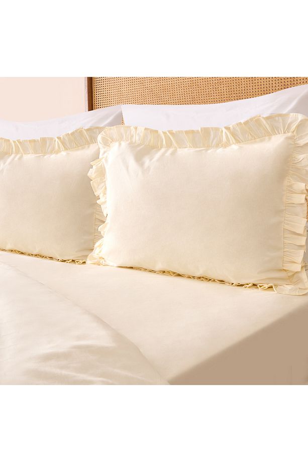 Soft Fırfırlı Tek Kişilik Nevresim Takımı - Taş - 2