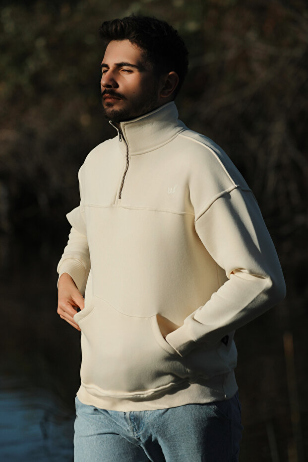 Solano Perla Oversize Kanguru Cep Sweatshirt - 6