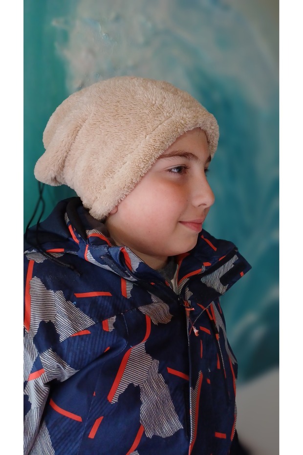 Children's Hat, Winter Hat, Beanie, Rope Detail, Used as a Neck Warmer.