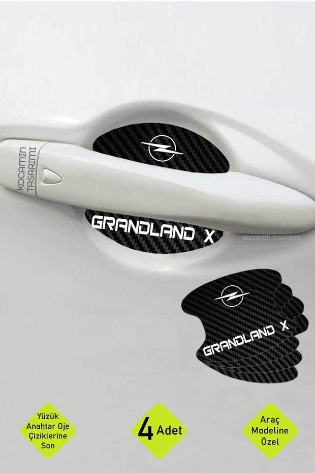 Opel Grandland X - Carbon Pattern, Stylish Design, Foil Guard Set and Anti-Scratch Inside Door