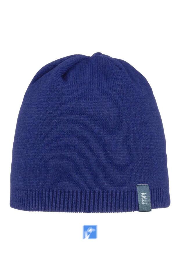 Young Children's Elastic Soft Beanie (Sax Blue) (8-12 Years)