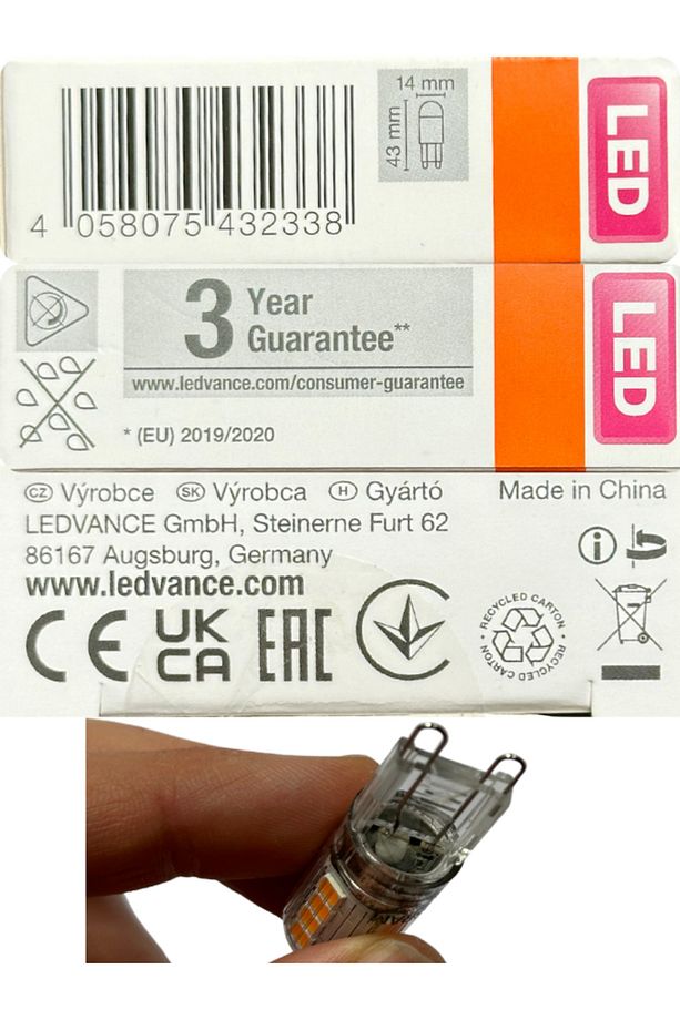2,6W (30W) 2700K (Sarı Işık) G9 Duylu Led Kapsül Ampul (8 Adet) - 5