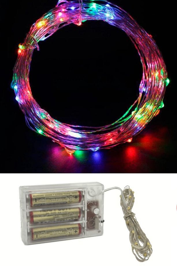 RGB Işık 5 Metre Peri Animasyonlu Şerit Dekoratif Süs Yılbaşı Süsü Gece Aydınlatması (PİL DAHİDİR) - 1