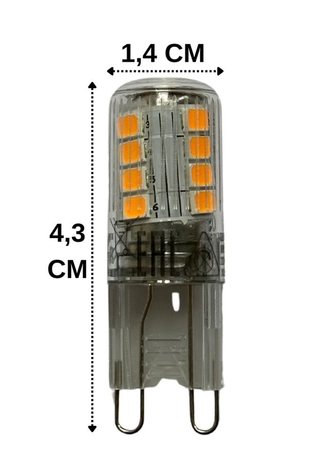 2,6W (30W) 2700K (Sarı Işık) G9 Duylu Led Kapsül Ampul (8 Adet) - 3