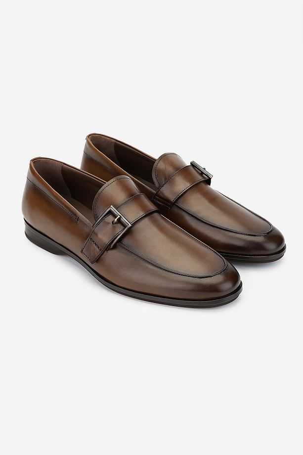 Erkek Deri Taba Loafer Ayakkabı - 3