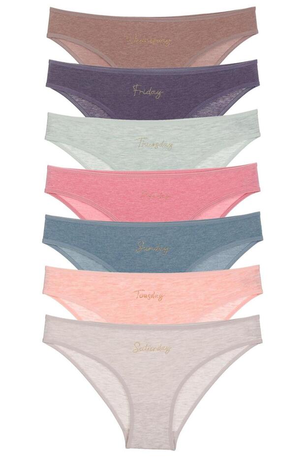 Women's Panties 7 Pack Seven Days Menage MIXCOLOR