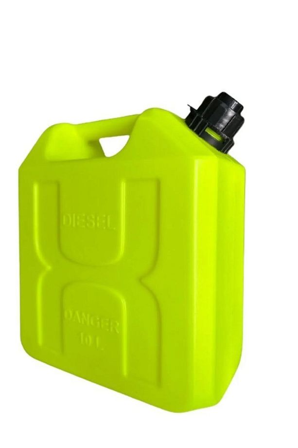Benzin BidonuSARI 10Litre Akaryakıt Mazot Taşıma Doldurma Boşaltma Borulu Plastik Antistatik - 3