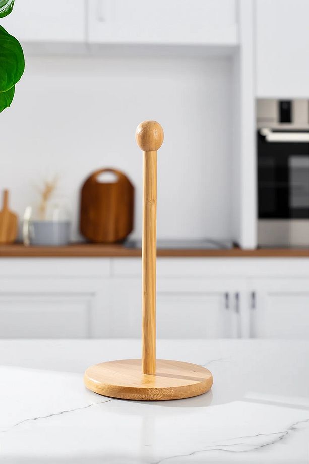 Bambu Kağıt Havlu Tutacağı Havluluk Oval Taban - 2