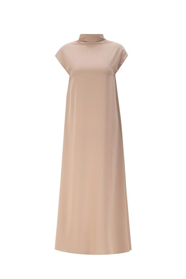 Kolsuz Basic Elbise 24kh9926 Bej - 4