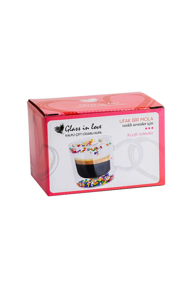 Çift Cidarlı Kupa - Kalpli - 5