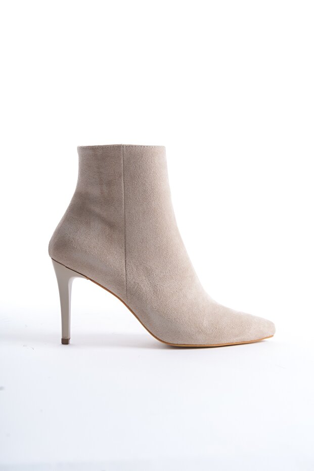 Ten Süet Bootie Ince Topuklu Bot - Nairobi - 4