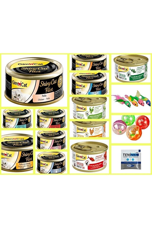 ASVET GİMCAT SHINYCAT 12 FARKLI LEZZET KIYILMIŞ FİLETO KONSERVE - 5