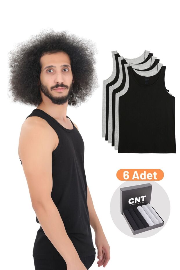 Erkek Atlet Pamuklu Basic 6'lı Premium Paket - 3