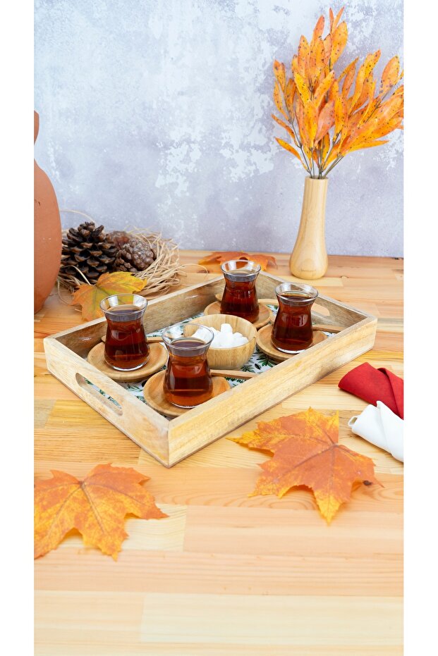 صينية كانجورا منقوشة بأوراق الشجر - 2