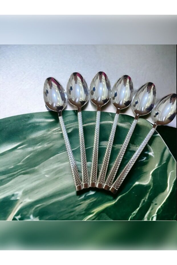 6 Adet Hasır Model Tatlı Kaşığı - 1