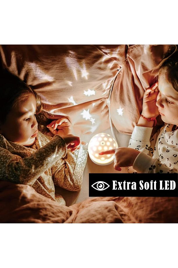 DLC LED YILDIZ DEKORLU MASA VE GECE LAMBASI PİLLİ SARI IŞIK - 3