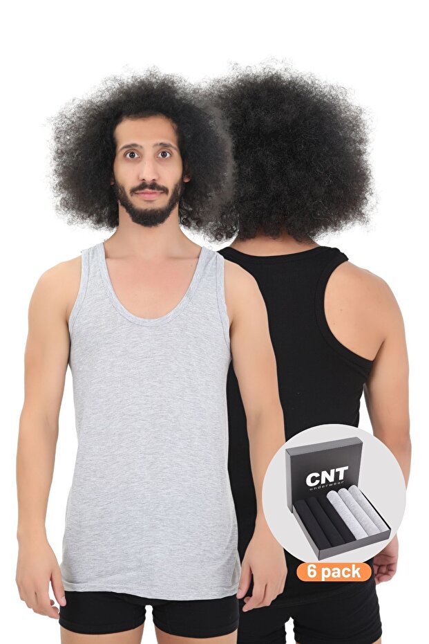 Erkek Atlet Pamuklu Basic 6'lı Premium Paket - 1