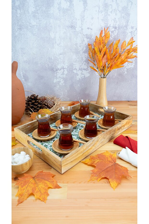 صينية كانجورا منقوشة بأوراق الشجر - 3