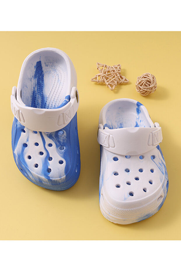 قباقيب بتصميم صبغ التعادل - أزرق - 6