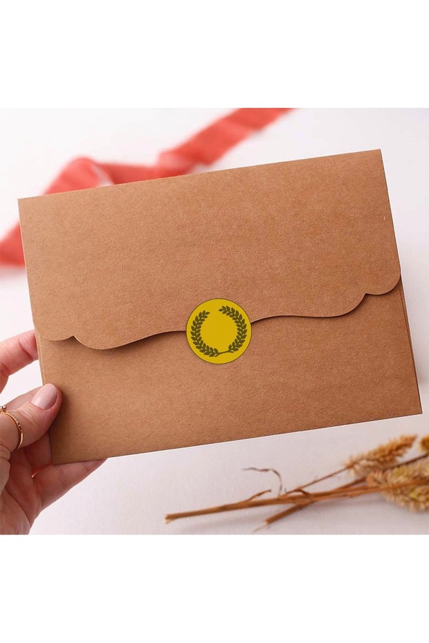 20 Pcs 30 Mm Wreath Themed Round Sticker Product Packaging Package Wedding Invitation Envelope Label