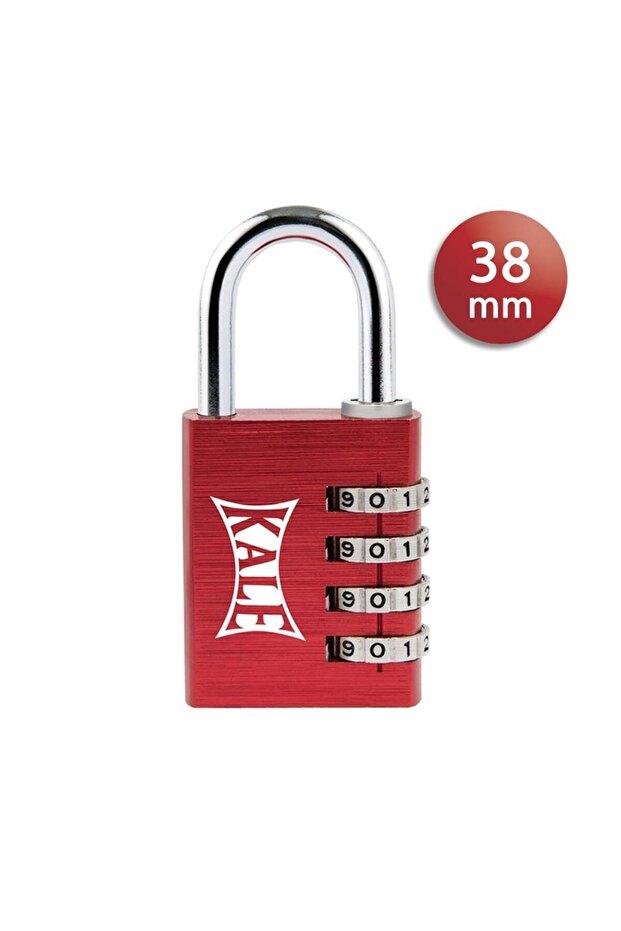 Red 38 mm 4 Step Combination Padlock