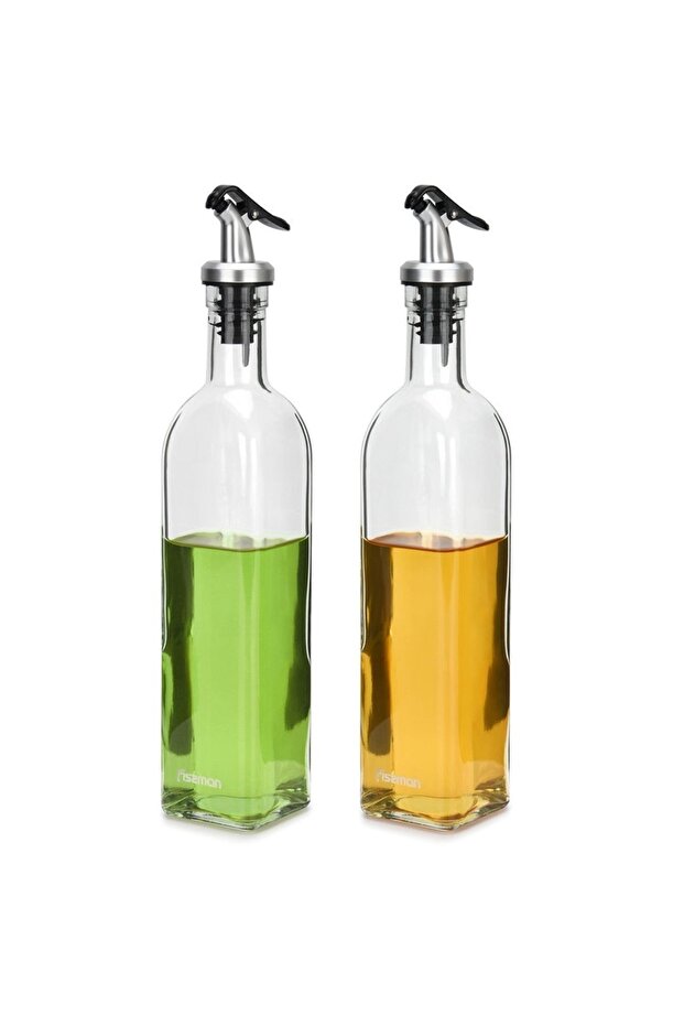 2-Piece Oil And Vinegar Glass Bottle Set Multicolour 2x500ml