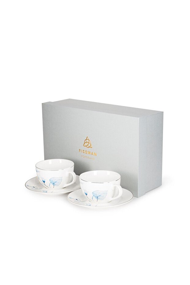 2-Piece Cups Lyon 220ml with Saucers Porcelain