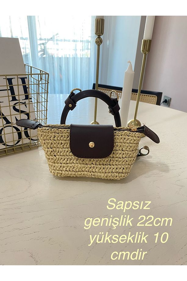 Hasır çanta,çanta,kağıt ipten çanta,örgü çanta - 6