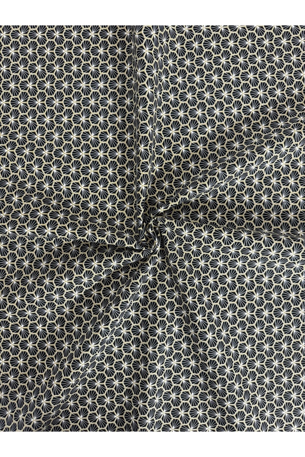 100% Cotton Patterned Poplin Fabric - Width: 160cm