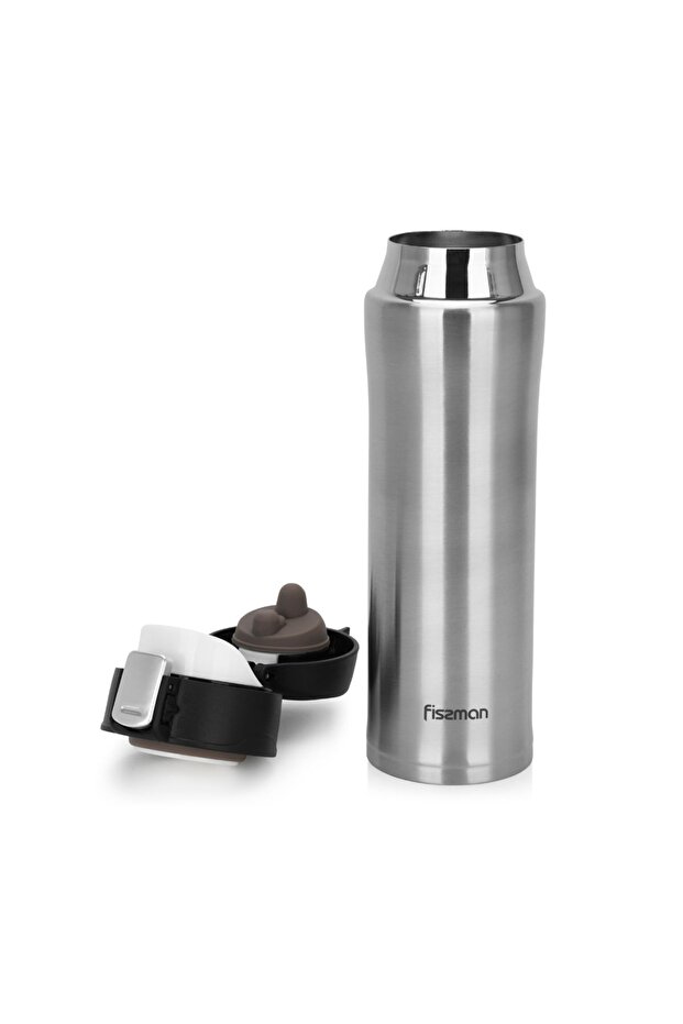Double Wall Vacuum Travel Mug 450 ml, Black Color (Stainless Steel)
