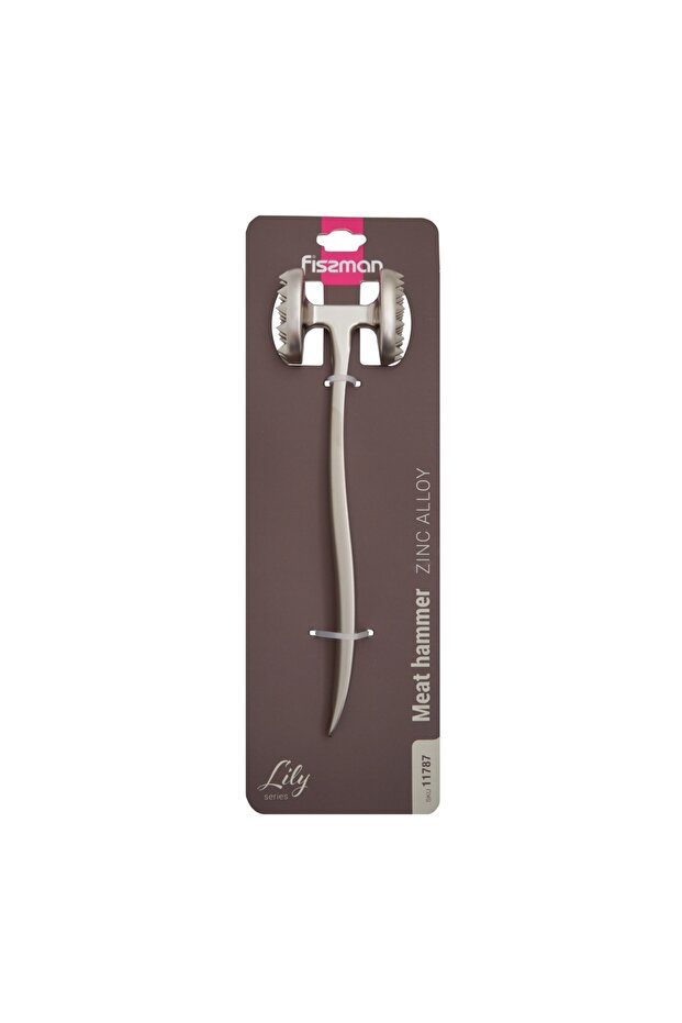 Meat Tenderizer 20.5cm, Zinc Alloy Stainless Steel Meat Hammer Sleek Handle