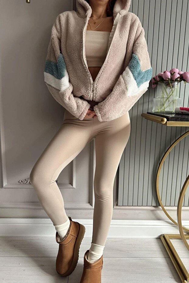 Kadın Peluş Mont - 4