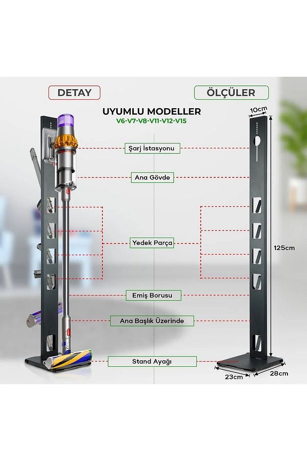 Şarjlı Süpürge Standı Dyson V15 Ayaklı Ünite Dyson Gen5detect Ayaklı Ünite - 4