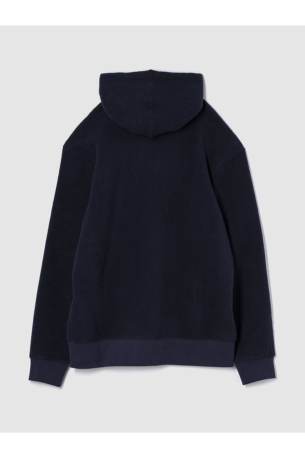 Erkek Lacivert Gap logo polar fleece kapüşonlu üst - 3