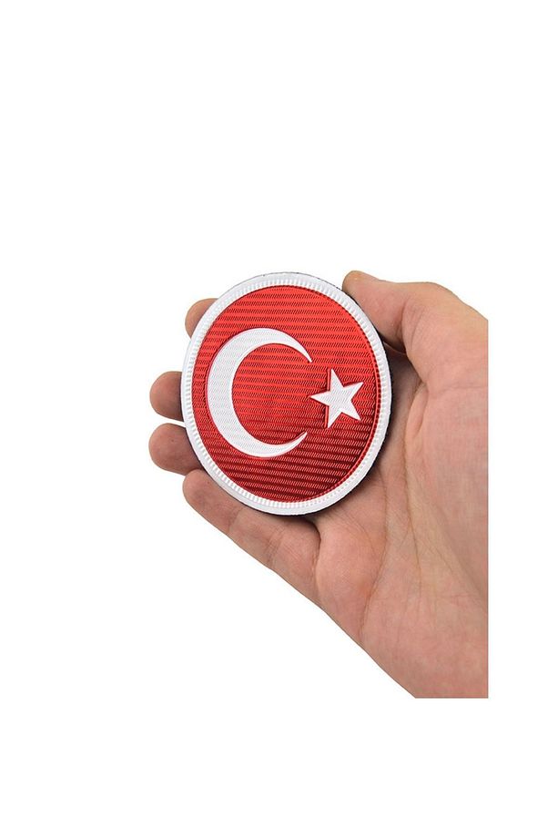 Türk Bayrağı Peç, Kırmızı Bayrak Patch, Cırtlı Peç - 5