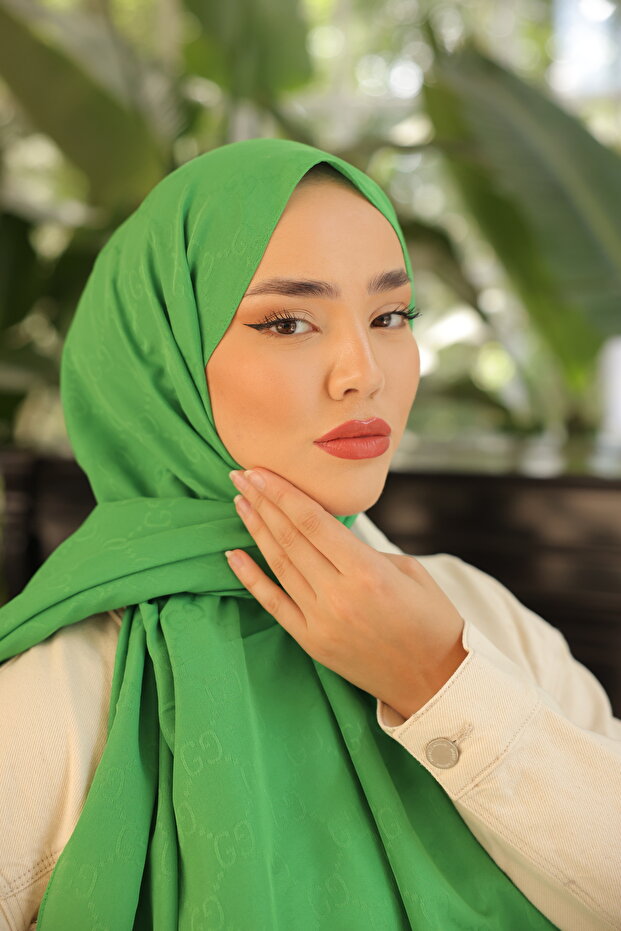 شال بنمط G أخضر - 4