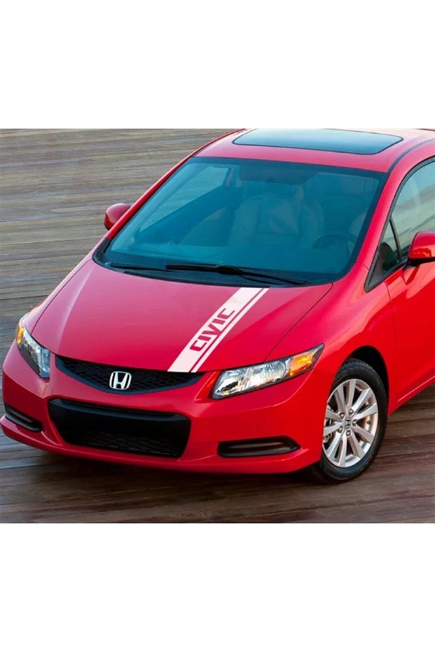 Honda Civic Front Hood Strip Sticker A+Quality