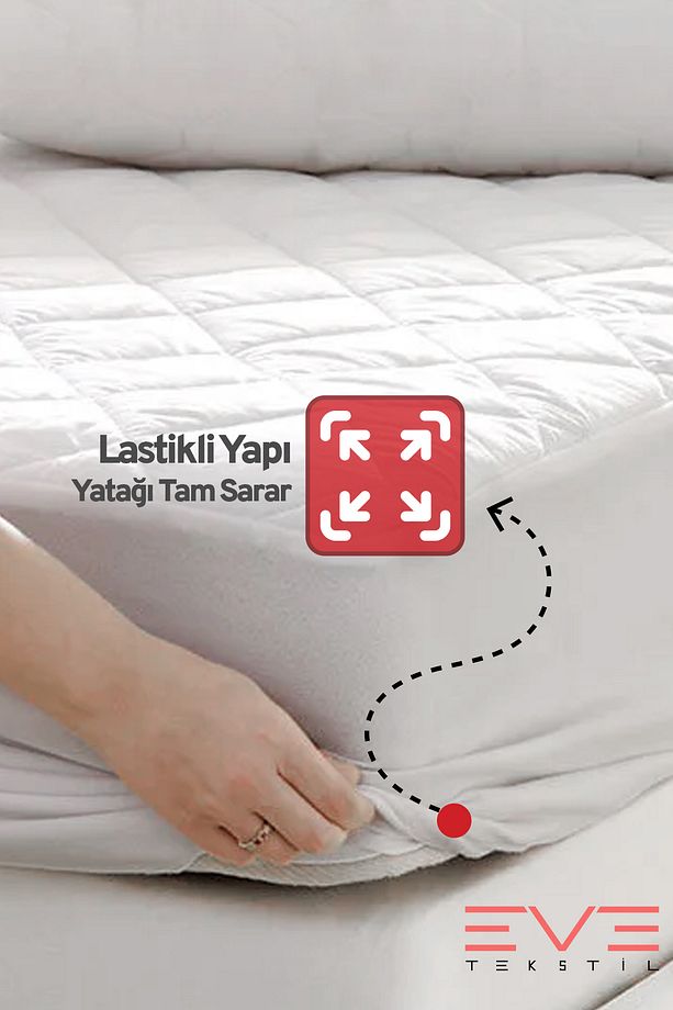 Kapitone Fitted Yatak Koruyucu Alez Tek Ve Çift Kişilik Kapitoneli Microfiber Yatak Alezi - 4