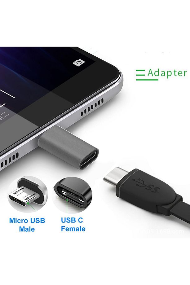 Type-C Micro USB Çevirici Typec Micro USB Dönüştürücü Typec Dişi Micro USB Erkek Çevirici Type-c Diş - 6