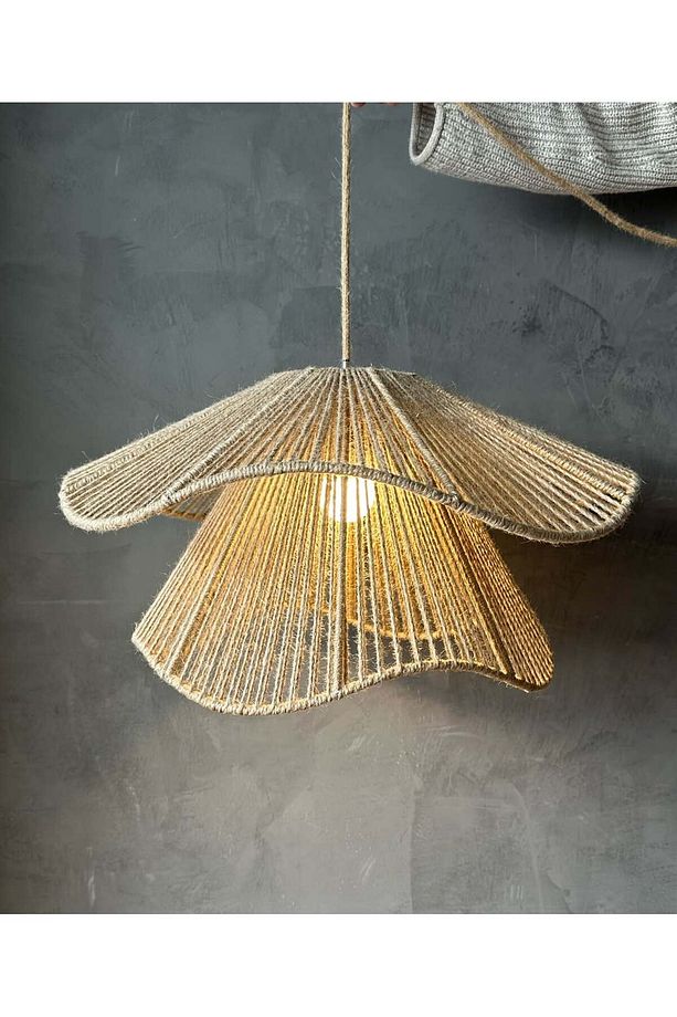 LUMİNART hasır avize salon avize yatak odası avize modelleri bohem avize 55cm ÇAPINDA - 5