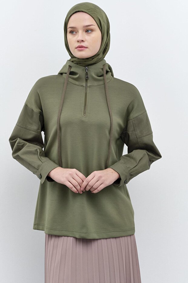 Örme Sweat - Haki - 3