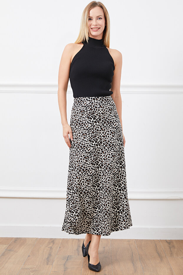 تنورة بطبعة جلد الفهد - 5