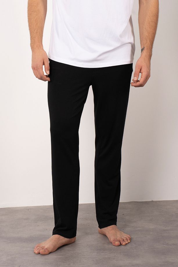 Erkek Modal Yumuşak Dokulu Pijama Altı Siyah - 4