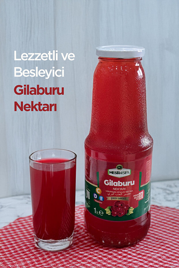 Gilaburu Nektarı Şeker İlavesiz Organik Gilaburu Suyu 1Lt Meyve Suyu - 3