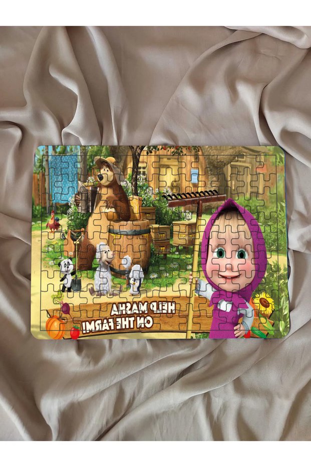 108 Piece Kids Puzzle - Wooden Tongs and Big Bear Furniture