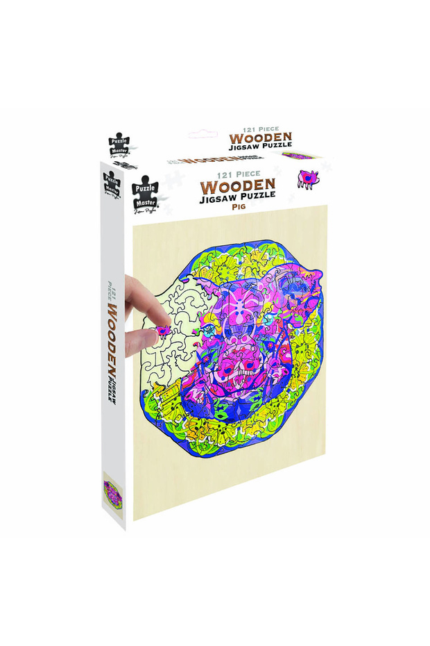 Puzzle Din Lemn Porc - 4
