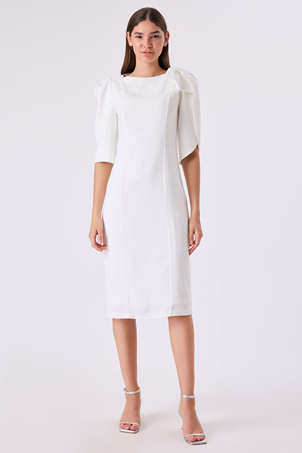 Fiyonk detaylı elbise - 3